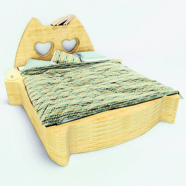 Adorable Cat Hug Bed by ARCHPOLE 3D model image 1 