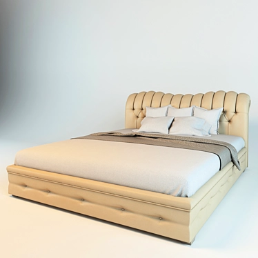Imperia Bed: A Luxurious Sleep Experience 3D model image 1 