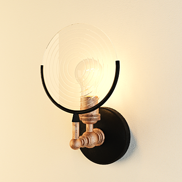 Glasslight Lens Sconce: Exquisite Illumination 3D model image 1 