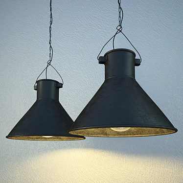 Industrial Loft Lamp 3D model image 1 