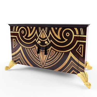 Roberto Ventura Art Deco Glamour 2-Door Commode 3D model image 1 