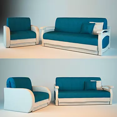 Modern Praga Sofa: Stylish and Comfortable 3D model image 1 