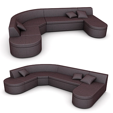 Modular Corner Sofa: Stylish and Versatile 3D model image 1 