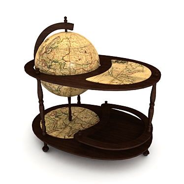 Globe Mini Bar Table 3D model image 1 