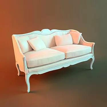 French Provence Sofa 3D model image 1 