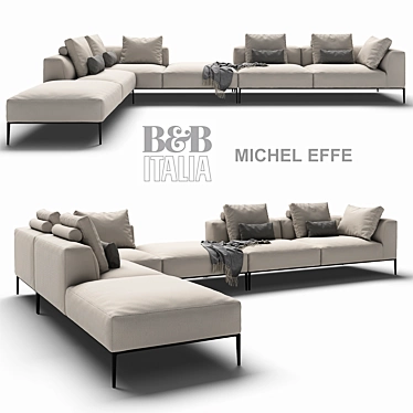 Modern Luxury Sofa: B&B Italia Michel Effe 3D model image 1 