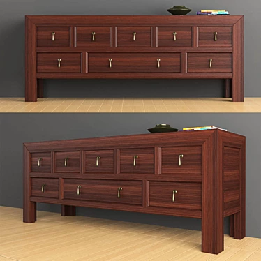 Enhance Your Space with Lenwood Media Console 3D model image 1 