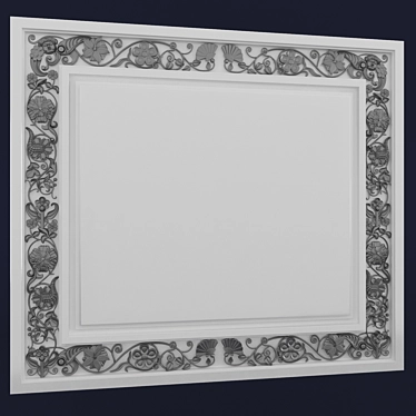 Floral Panel: Elegant Wall Decor 3D model image 1 