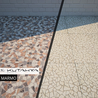 Kutahya Seramik Marmo: Elegant Floor Tiles 3D model image 1 