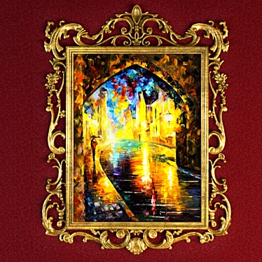 Elegant Gold Frame 3D model image 1 