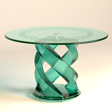 Modern Glass Table: Stylish & Luxurious 3D model image 1 