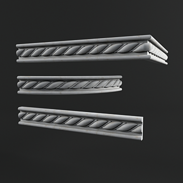 Elegant Decorative Molding 3D model image 1 