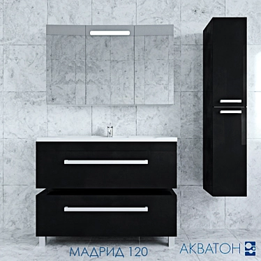 Akvaton Madrid M 120 - Complete Furniture Set 3D model image 1 