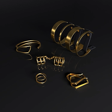 Elegant Jewellery Set 3D model image 1 