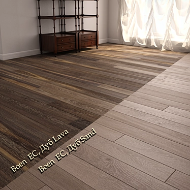 Boen EU Oak Parquet - Lava & Sand 3D model image 1 