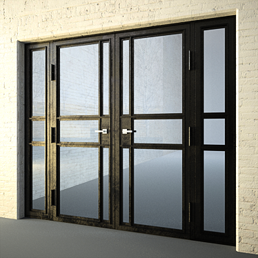 Urban Metal Loft Door 3D model image 1 