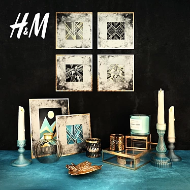 Elegant H&M Home Decor Set 3D model image 1 