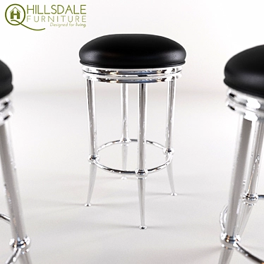  Cadman Dull Nickel Barstool 3D model image 1 