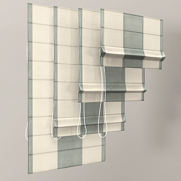 4-Stage Roman Blinds 3D model image 1 