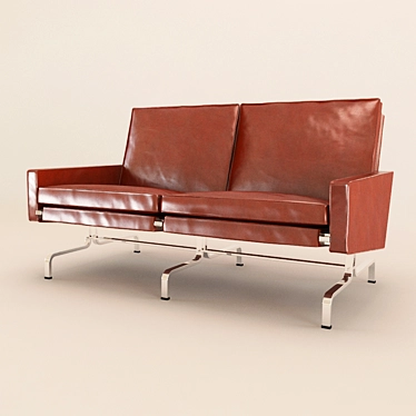 Luxury Leather Sofa: Exceptional Quality & Style 3D model image 1 