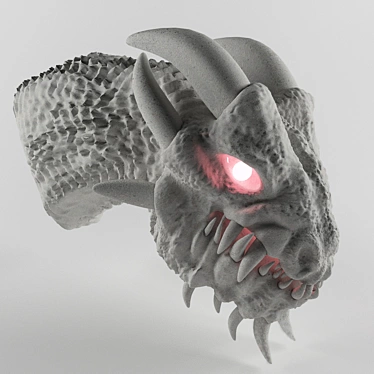 Dragon Head Sculpture 3D model image 1 