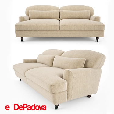 De Padova Raffles - Stylish Two-Seater Sofa 3D model image 1 