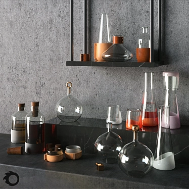 Elegant Glass Vases & Decanters 3D model image 1 