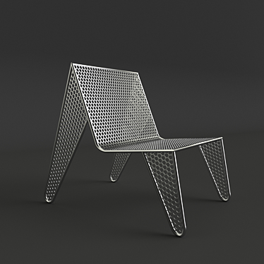 Reused Steel Coin Chair 3D model image 1 