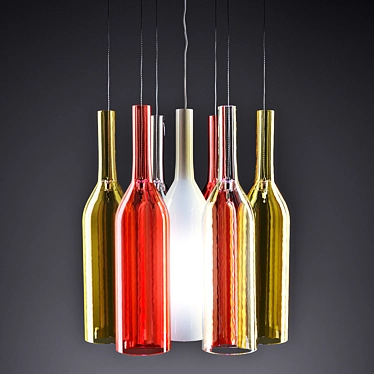 Colorful Glass Pendant Lamp 3D model image 1 