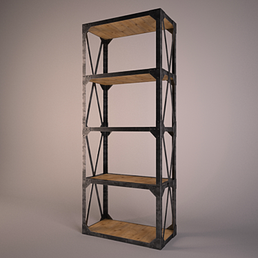 Sleek Loft Rack 3D model image 1 