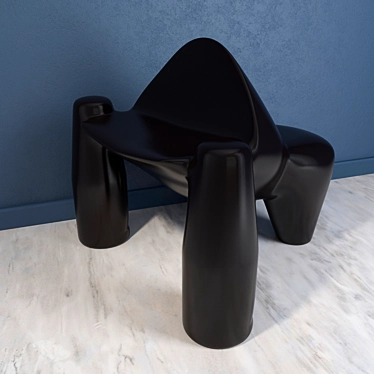 Gorilla Armchair: Designer Plastic Chair 3D model image 1 