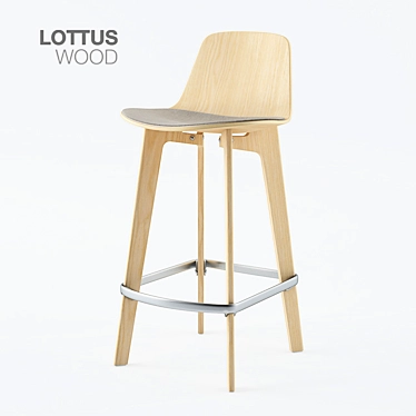 Lottus Wood Chair: Elegant Design, Superior Quality 3D model image 1 