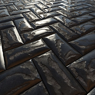 Cobblestone Road Pavers 3D model image 1 