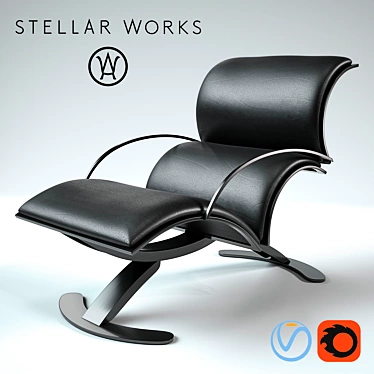 Stylish Signorina Chan Chair: Modern Design 3D model image 1 