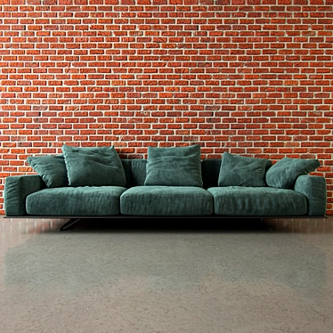 Modern Discovery: Stylish 3-Seater Sofa 3D model image 1 