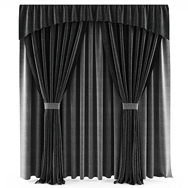 Versatile Three-Position Curtain 3D model image 1 