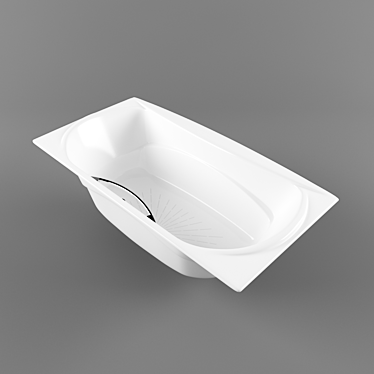 Elegant 170x85x42cm Roca Akira Iron Bath 3D model image 1 