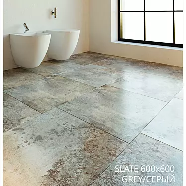 Slate Fusion Tiles: Modern Elegance for Interior Design 3D model image 1 