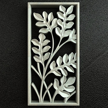 Delicate Leaf Carving 3D Model 3D model image 1 