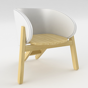 Branca Lisboa Curva Chair: Sleek 3D Model Design 3D model image 1 