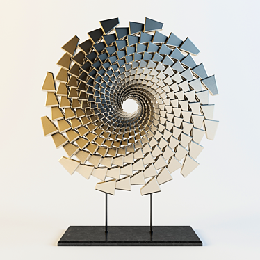 Galactic Metal Art Sculpture 3D model image 1 