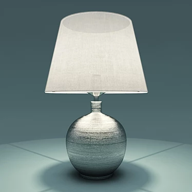 Elegant Silver Table Lamp 3D model image 1 