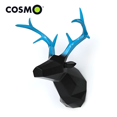 Majestic Deer Head Sculpture 3D model image 1 