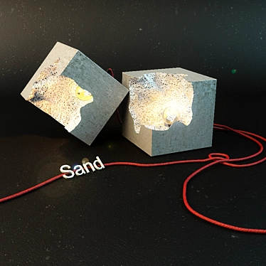 Title: Concrete Sands: Alien Studio's Designer Lamp 3D model image 1 