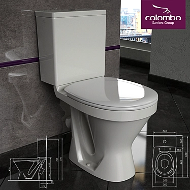 Colombo New Compact Toilet 3D model image 1 