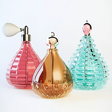 Sleek YUNGAREN Perfume Bottle Set 3D model image 1 