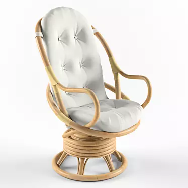 Outdoor Rattan Rocking Chair 3D model image 1 