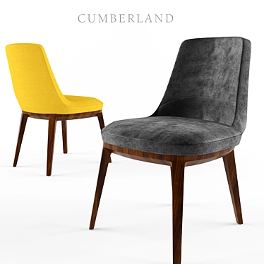 Elegant Clover Chair: Faceted Upholstery 3D model image 1 