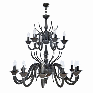 Luxurious Leucos Belzebu Chandelier - 18-Light 3D model image 1 