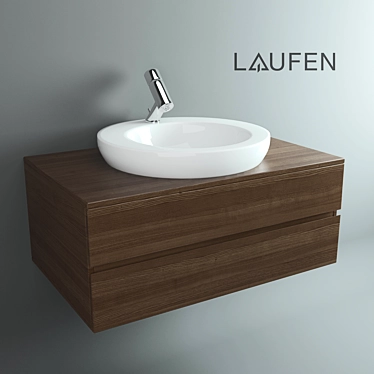 Elegant Laufen Washbasin 3D model image 1 